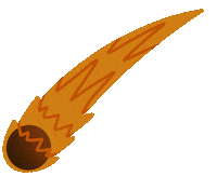 sirisnowing fire space orange sphere Sticker