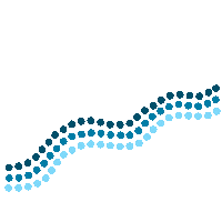 WilayDesigns blue wave aboriginal wilay designs Sticker