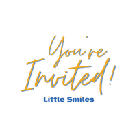 Smiles Youre Invited Sticker by LittleSmilesFL