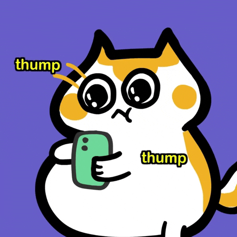 Nervous Cat GIF by Poku Meow