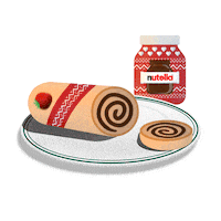 Yule Log Christmas Sticker by Nutella France