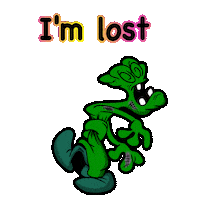 Confused Where Am I Sticker by Elnaz  Abbasi