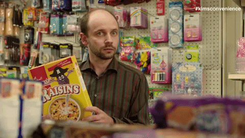 breakfast cereal cbc GIF by Kim's Convenience