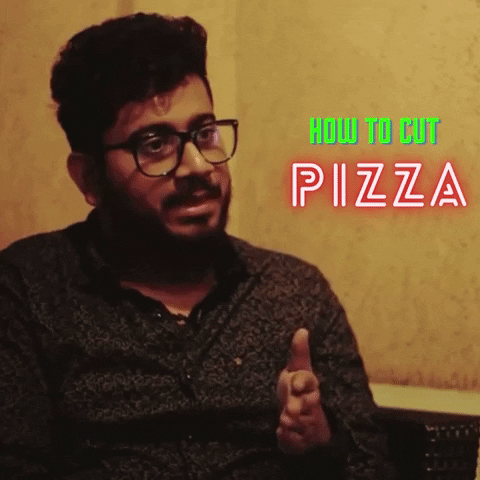 rahul_basak pizza how to rahul basak cut pizza GIF