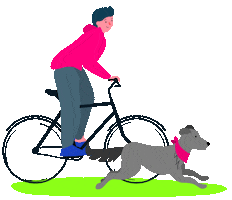 Eukanuba_Russia dog cycling running dog eukanuba Sticker