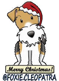 Wire Fox Terrier Christmas Sticker