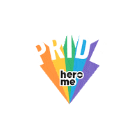 HeroMe rainbow gay pride lgbt Sticker