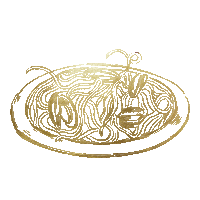 Gold Restaurant Sticker by Spaghetti & Stars