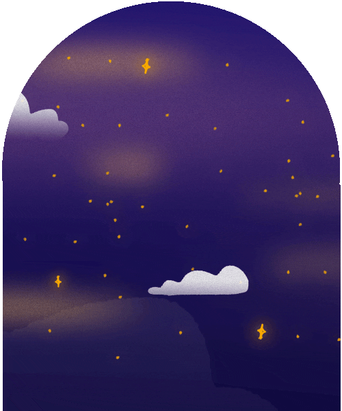 Night Sky Illustration GIF