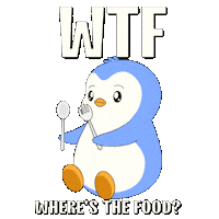 Penguin Wtf Sticker by Pudgy Penguins
