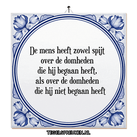 Reflectie Jammer Sticker by Tegelspreuken.nl