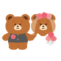 Bear Love Sticker by daiso_designlab