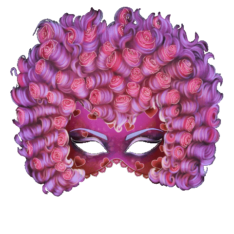 Mardi Gras Love Sticker