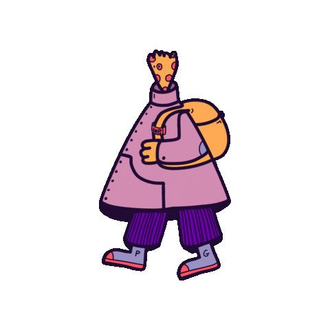 Pizza Guy Sticker by Papa Giraffe