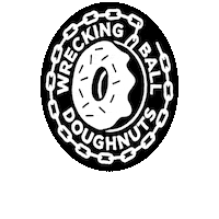 wreckingballdoughnuts dundee wrecking ball doughnuts wreckingballdoughnuts dundee doughnuts Sticker