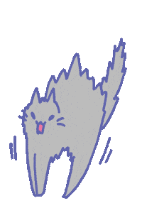 Cat Surprise Sticker by arisanojima