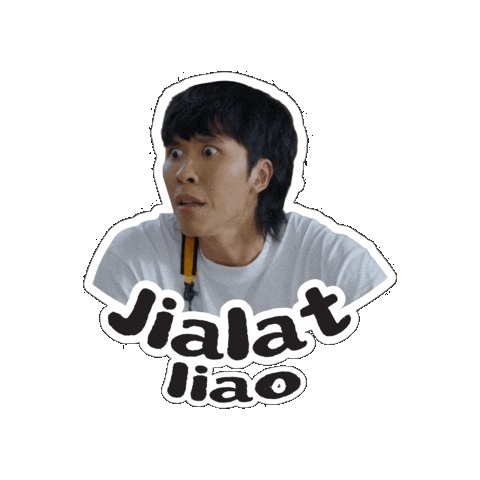 Scared Jialat Sticker by Mediacorp SG