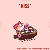 Hot Chocolate Kiss GIF by SoyandMochi