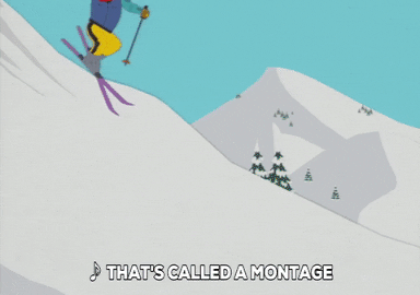 skiing kiss GIF by South Park 