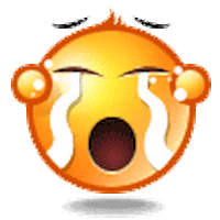 orange crying Sticker