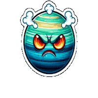 uranusarmy angry smoke flames anus Sticker