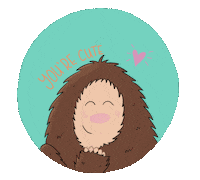 AhteaMickey bigfoot sasquatch hairy youre cute Sticker