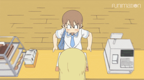 calliecaddie914 giphyupload anime nichijou funimation GIF