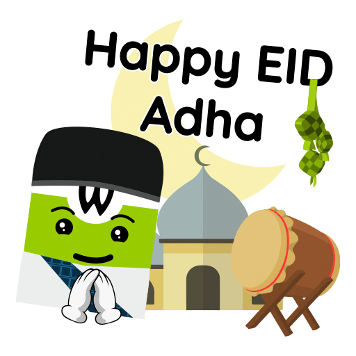 Happy Eid Adha Sticker by Wakuliner