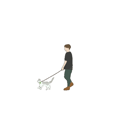 maodianstore cat walk walking cat adventure cat cat leash Sticker