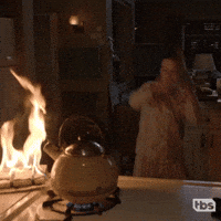 Fire Waving GIF by TBS Network