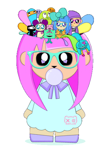 Berryland giphyupload girl pink rainbow Sticker