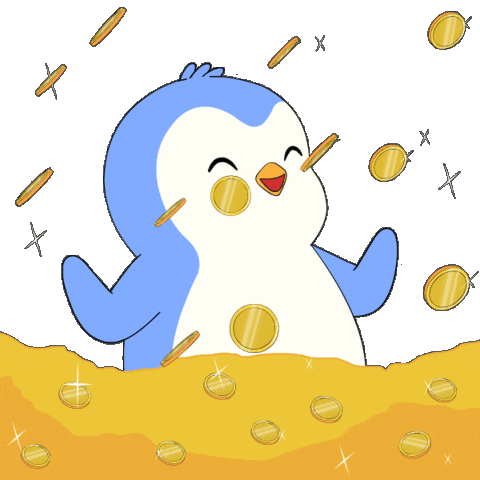 Im Rich Pay Day Sticker by Pudgy Penguins