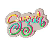 Sugar Rush Typography Sticker
