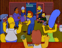 run away homer simpson GIF