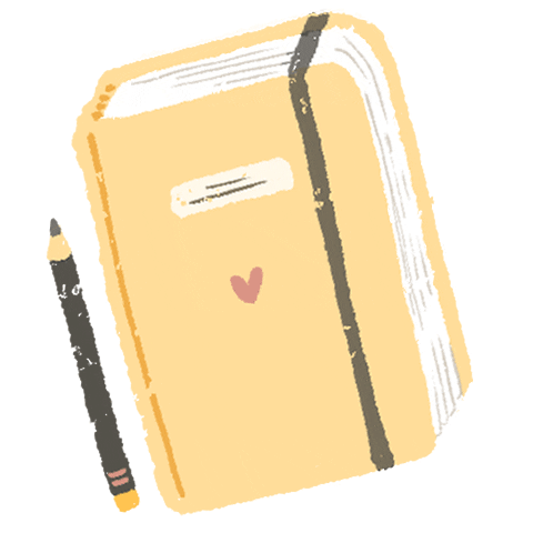 allofmetienda giphyupload book amarillo agenda Sticker