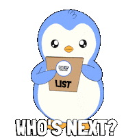 Whos Next Penguin Sticker by Pudgy Penguins
