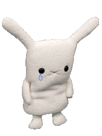Sad Bunny Sticker by Flat Bonnie