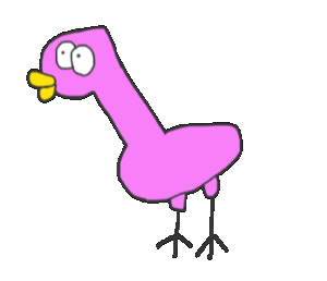 pocchan animal bird flamingo 動物 Sticker