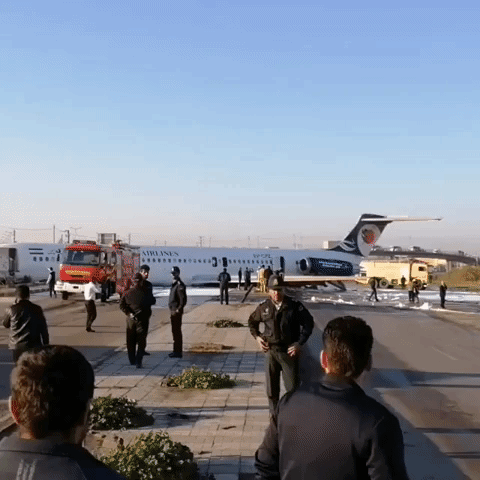 Caspian Airlines Plane Forced to Land on Iranian Highway