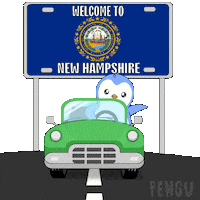 Driving New Hampshire Sticker by Pudgy Penguins