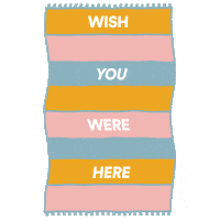 Wish You Were Here Swimming Sticker by cottononkids