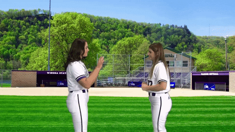 Warriors Softball GIF by WinonaStateATH