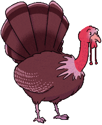 Thanks Giving Bird Sticker