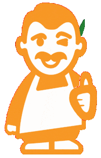 Orange Guiño Sticker by Kinko Uruguay