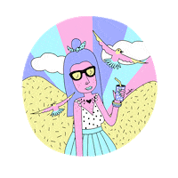 Emilse_ilustra girl woman power color Sticker