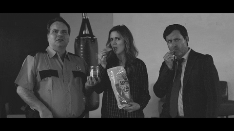 FilmVandals giphyupload black and white eating bored GIF