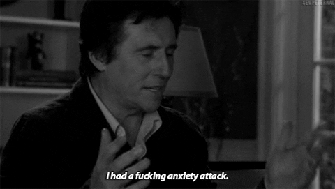 black and white anxiety GIF