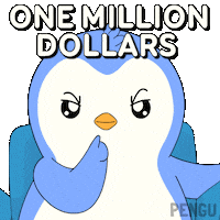 1 Billion Crypto Sticker by Pudgy Penguins