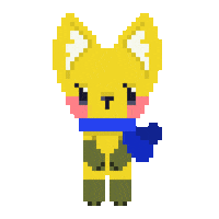 Kyubi_No_Yohko cute fox scarf kyut Sticker