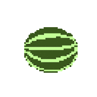 ultramarinemavi love heart fruit watermelon Sticker